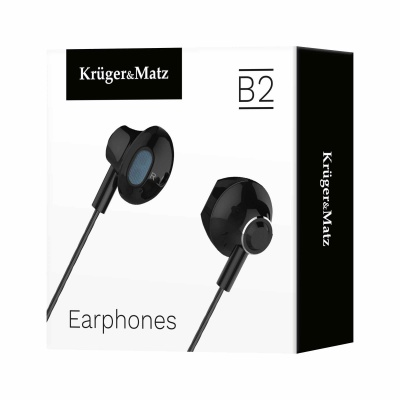 Slúchadlá do uší s mikrof. Kruger&Matz B2 čierne Slúchadlá do uší s mikrof. Kruger&Matz B2 čierne