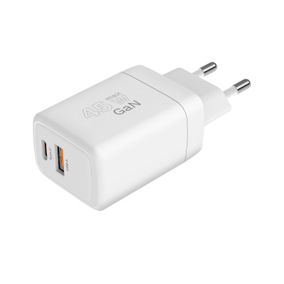 Sieťová nabíjačka GaN dual USB 45W Quick Charge / PD Kruger&Matz Sieťová nabíjačka GaN dual USB 45W Quick Charge / PD Kruger&Matz