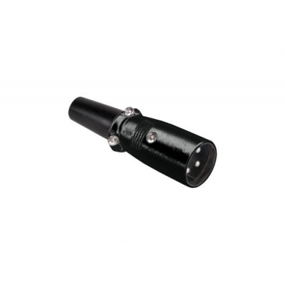 Konektor XLR (Canon) zástrč. čier. kov. Konektor XLR (Canon) zástrč. čier. kov.