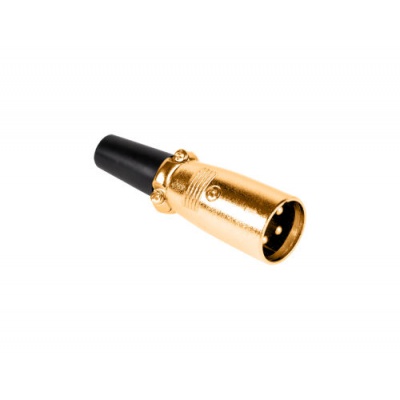 Konektor XLR (Canon) zástrč. pozlatený Konektor XLR (Canon) zástrč. pozlatený