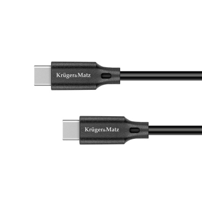 Kábel USB typ C - USB typ C 100W 1m čierny Kruger&Matz Basic Kábel USB typ C - USB typ C 100W 1m čierny Kruger&Matz Basic