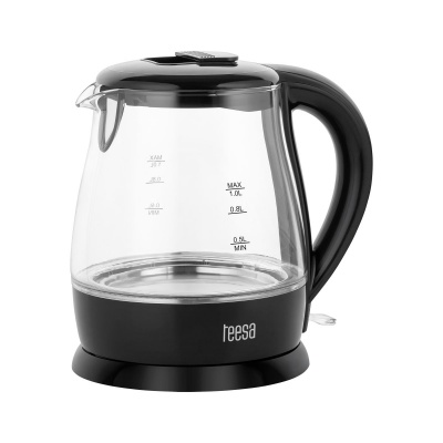 Rýchlovarná kanvica TEESA 1L 1630W čierna Rýchlovarná kanvica TEESA 1L 1630W čierna