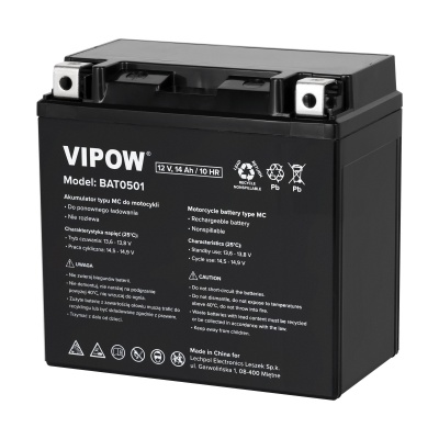 Akumulátor pre motocykle VIPOW typ MC 12V 14Ah Akumulátor pre motocykle VIPOW typ MC 12V 14Ah
