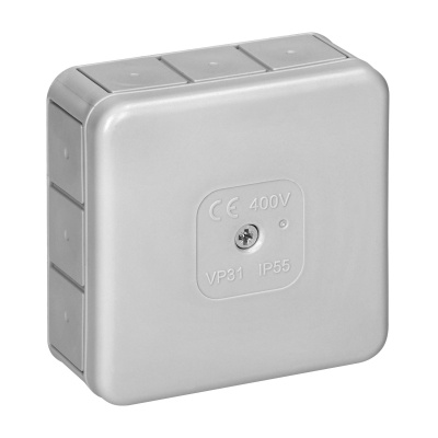 Rozvodná krabica PRO 12P 85x85x37mm šedá IP55 Rozvodná krabica PRO 12P 85x85x37mm šedá IP55