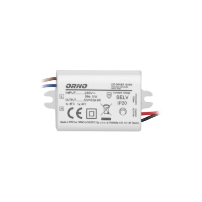 Napájací zdroj MINI 12V DC, 6W, IP20 Napájací zdroj MINI 12V DC, 6W, IP20