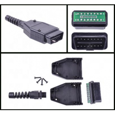 Konektor OBD II na doske 66.5 x 40mm Konektor OBD II na doske 66.5 x 40mm