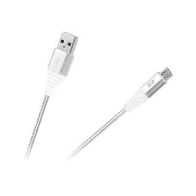 Kábel USB - micro USB 1m REBEL biely Kábel USB - micro USB 1m REBEL biely