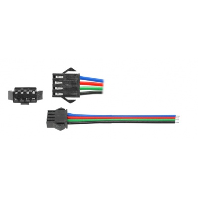 LED konektor s kábl. pre RGB pásy - zdierka LED konektor s kábl. pre RGB pásy - zdierka