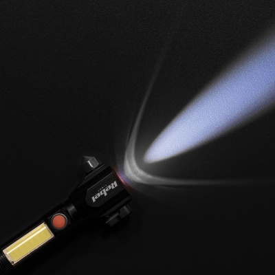 LED svietidlo multifunkčné (zoom, kladivo na sklo, nôž) Rebel