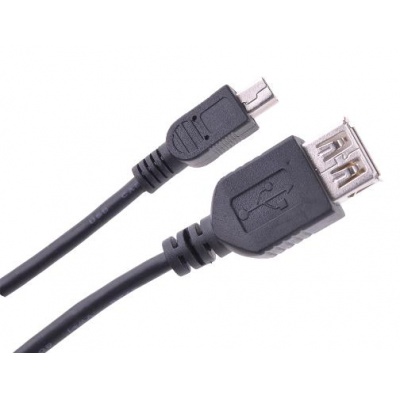 Kábel USB A (zásuvka) - mini USB 5pin, 1m Kábel USB A (zásuvka) - mini USB 5pin, 1m
