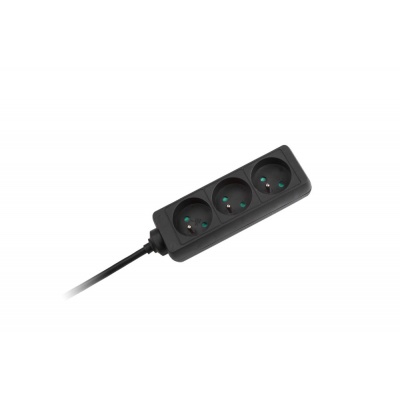 Predlžovací kábel 3 zásuvky, 3m, čierny (3x1,5mm) REBEL Predlžovací kábel 3 zásuvky, 3m, čierny (3x1,5mm) REBEL