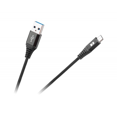 Kábel USB - micro USB 2m REBEL čierny Kábel USB - micro USB 2m REBEL čierny