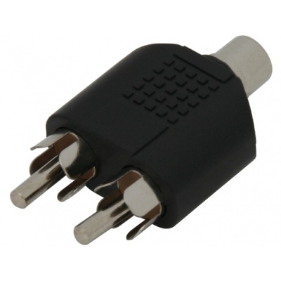 Redukcia RCA 2x zástrč. - RCA zásuv. Redukcia RCA 2x zástrč. - RCA zásuv.