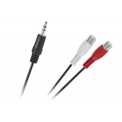 Kábel Jack 3,5mm - RCA 2x zásuvka 25cm Kábel Jack 3,5mm - RCA 2x zásuvka 25cm