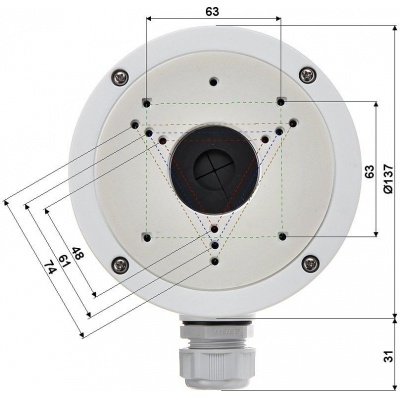 Montážna podložka pre kamery Hikvision DS-1280ZJ-S Montážna podložka pre kamery Hikvision DS-1280ZJ-S