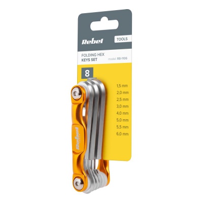 Sada imbusových kľúčov 8 dielna, REBEL TOOLS Sada imbusových kľúčov 8 dielna, REBEL TOOLS