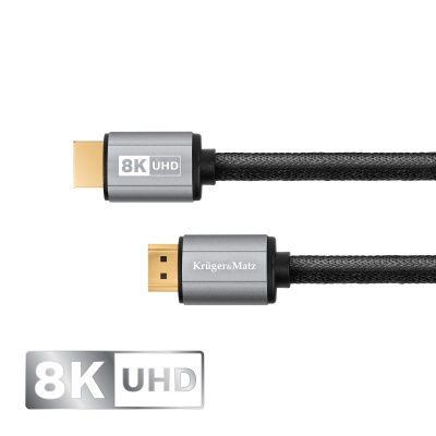 Kábel HDMI - HDMI 2.1V 8K 1,8m Kruger&Matz Kábel HDMI - HDMI 2.1V 8K 1,8m Kruger&Matz