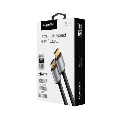 Kábel HDMI - HDMI 2.1V 8K 1,8m Kruger&Matz Kábel HDMI - HDMI 2.1V 8K 1,8m Kruger&Matz