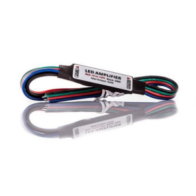 Priebežný zosilňovač pre RGB LED pásy 12A Priebežný zosilňovač pre RGB LED pásy 12A