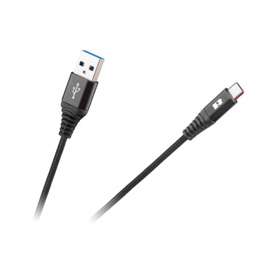 Kábel USB - USB typ C 1m REBEL čierny Kábel USB - USB typ C 1m REBEL čierny