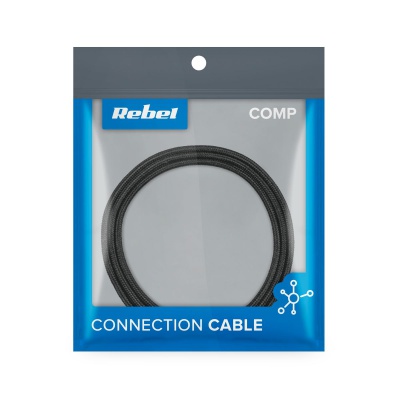 Kábel USB - USB typ C 1m REBEL čierny Kábel USB - USB typ C 1m REBEL čierny