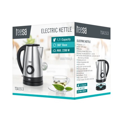 Rýchlovarná kanvica TEESA 1,7l 2200W s indikátorom teploty vody