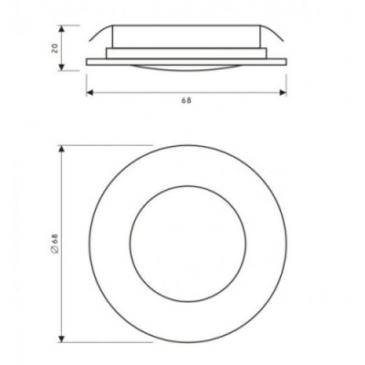 Svietidlo bodové LED ploché kruh 19LED PATYNA,230V Svietidlo bodové LED ploché kruh 19LED PATYNA,230V