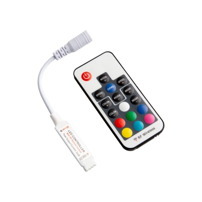 Kontrolér pre RGB LED pásy, 17 tlačidiel, RF, 72W