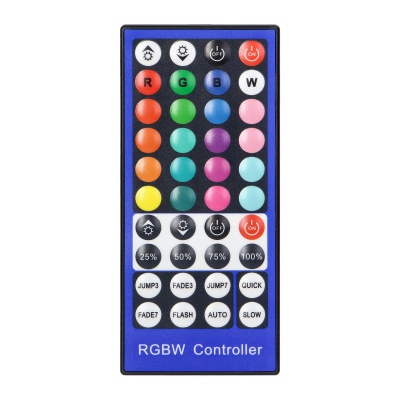 Kontrolér pre RGBW LED pásy, 40 tlačidiel, RF, 96W