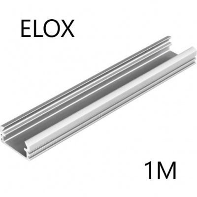 Hliníkový profil P2S k LED pásom 1m - eloxovaný Hliníkový profil P2S k LED pásom 1m - eloxovaný