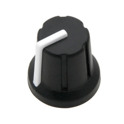 Gombík na potenciometer 6mm čierny N-1 Gombík na potenciometer 6mm čierny N-1