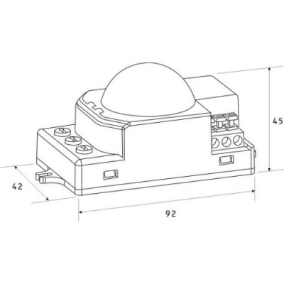 Detektor pohybu LX701 biely 360° mikrovlnný KOBI