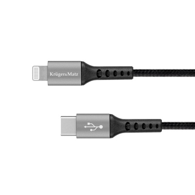 Kábel USB typ C - Lighting C94 MFi 1m čierny Kruger&Matz Kábel USB typ C - Lighting C94 MFi 1m čierny Kruger&Matz