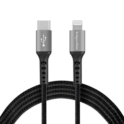 Kábel USB typ C - Lighting C94 MFi 1m čierny Kruger&Matz Kábel USB typ C - Lighting C94 MFi 1m čierny Kruger&Matz