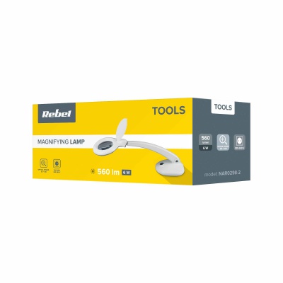 Lampa s lupou 6W (30x2835SMD) REBEL TOOLS