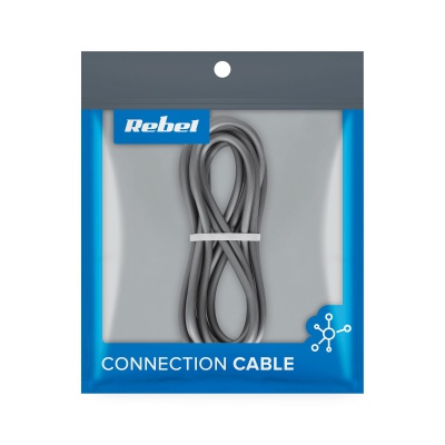Kábel USB 3.0 - USB typ C 2m REBEL sivý Kábel USB 3.0 - USB typ C 2m REBEL sivý