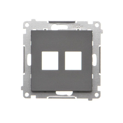 Kryt zásuvky 2 x RJ45 Keystone Simon 55 grafit matný