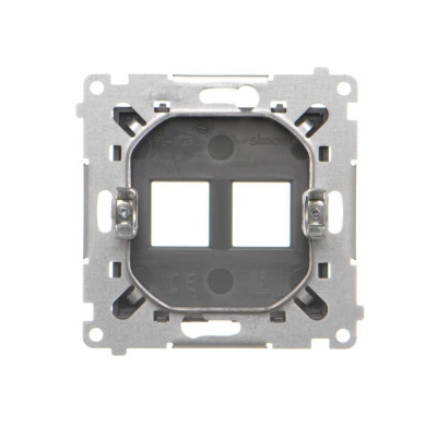 Kryt zásuvky 2 x RJ45 Keystone Simon 55 grafit matný