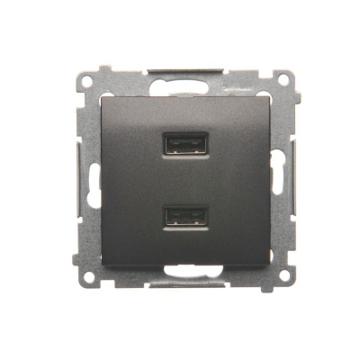 Zásuvka USB dvojitá Simon 54 premium modul antracit Zásuvka USB dvojitá Simon 54 premium modul antracit
