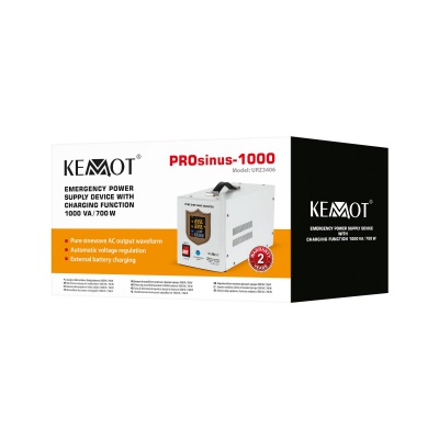 Záložný zdroj  PROsinus-1000 12V 230V 1000VA/700W KEMOT biely