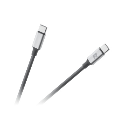 Kábel USB typ C - USB typ C 65W 1m REBEL sivý Kábel USB typ C - USB typ C 65W 1m REBEL sivý