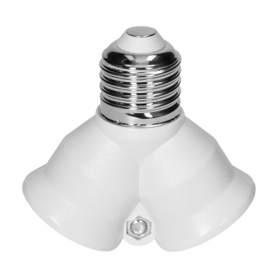 Adaptér pätice žiarovky E27 / 2 x E27 Adaptér pätice žiarovky E27 / 2 x E27