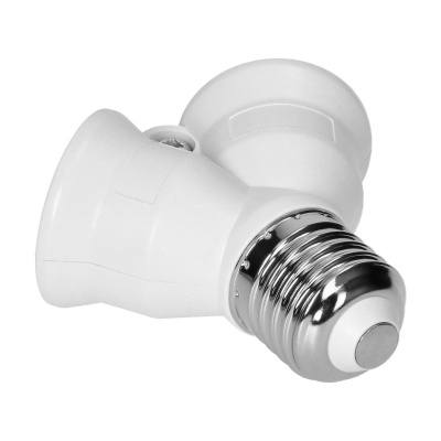 Adaptér pätice žiarovky E27 / 2 x E27 Adaptér pätice žiarovky E27 / 2 x E27