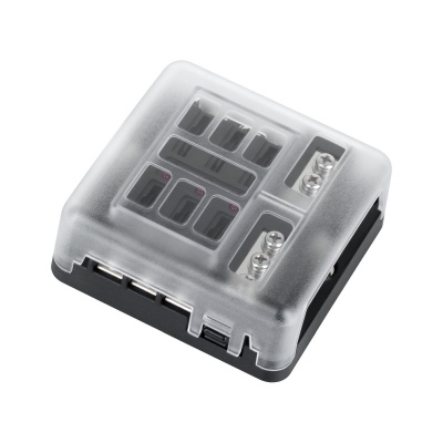 Poistková skrinka FB-6 s mínusovou svorkou a LED indikátormi Poistková skrinka FB-6 s mínusovou svorkou a LED indikátormi