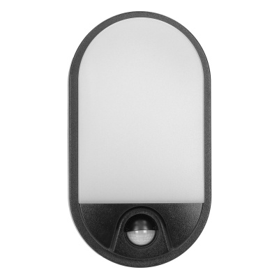 LED svietidlo NEFRYT, 10W, senzor pohybu, IP54, 4000K, čierne
