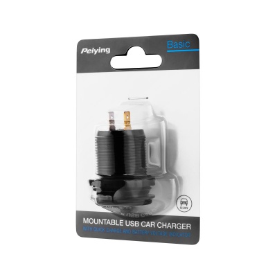 Nabíjačka do auta 2xUSB Quick charge+voltmeter panelová Peiying Nabíjačka do auta 2xUSB Quick charge+voltmeter panelová Peiying