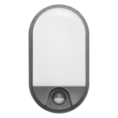 LED svietidlo NEFRYT, 10W, senzor pohybu, IP54, 4000K, grafit