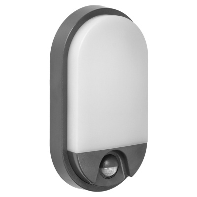LED svietidlo NEFRYT, 10W, senzor pohybu, IP54, 4000K, grafit