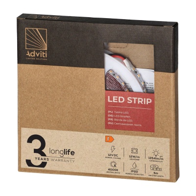 LED pás SAMSUNG LED 2835, 4000K, 12W/m, IP20, 5m, 12V