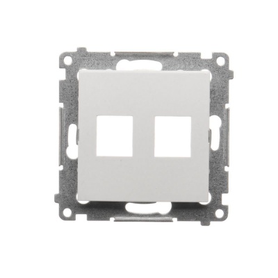 Kryt zásuvky 2x RJ45/RJ12 Simon 54 premium biely Kryt zásuvky 2x RJ45/RJ12 Simon 54 premium biely